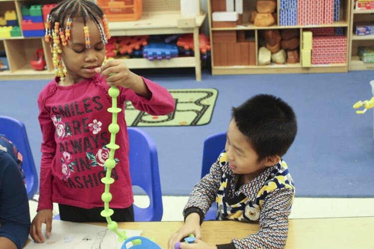 preschool classroom at Denison Elementary School, a part of the Cleveland Metropolitan School District.